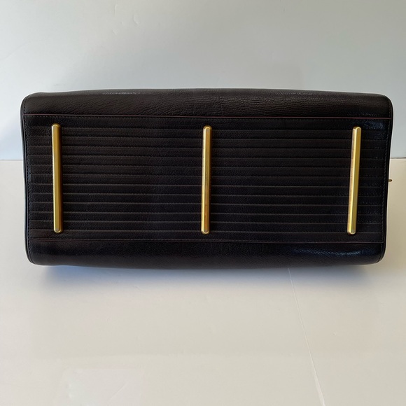 Proenza Schouler Kiri Black Leather Doctor’s Bag Top Handle Goat Hair Satchel - Picture 13 of 15